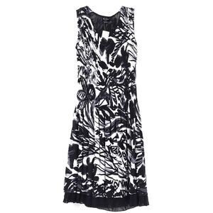 Stein Mart Caeliann Sleeveless Crinkled Sundress Black & White Womens Size Small